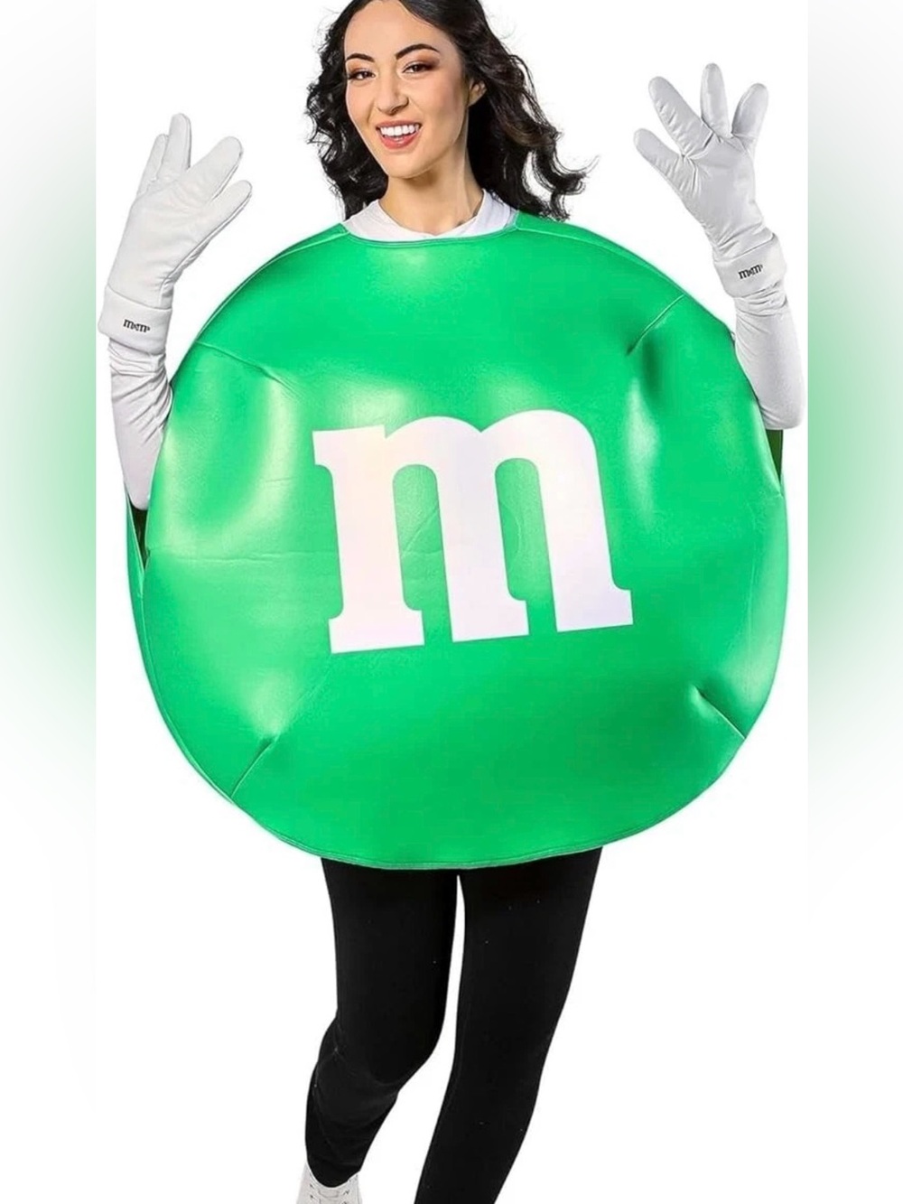 M&M'S Green Round Candy Kids Costume with White 'm' Logo